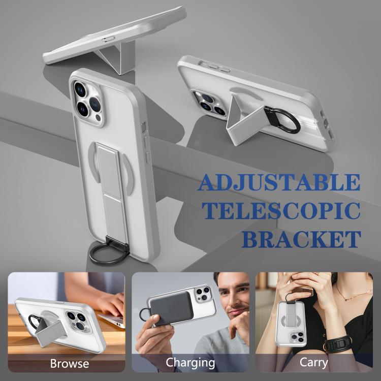 For iPhone 13 Pro Max Skin-Friendly D-Ring Holder Magnetic Shockproof Phone Case