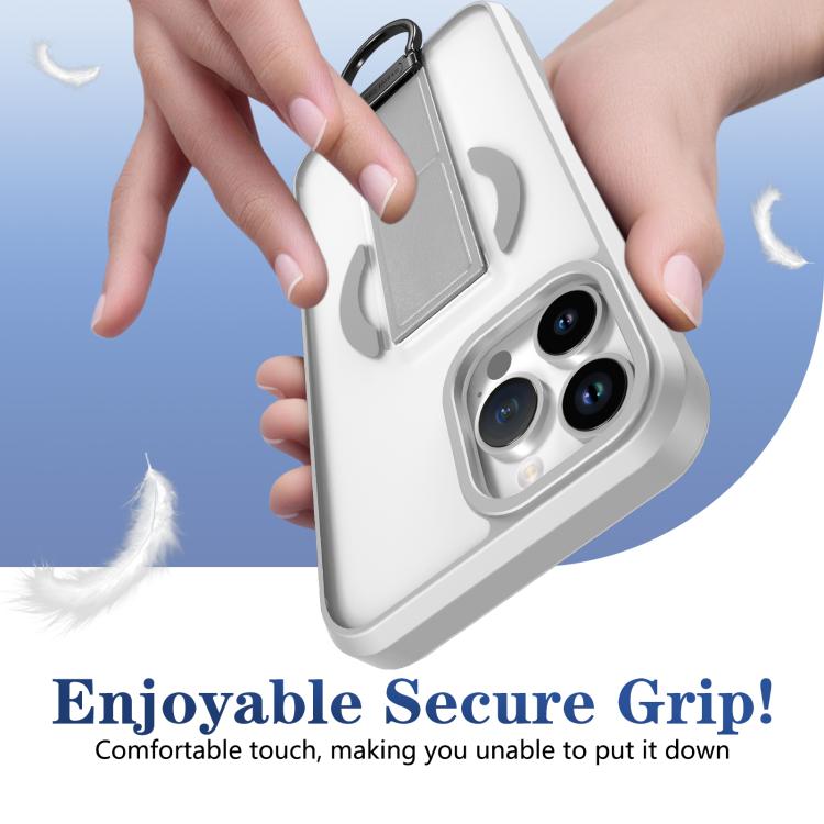 For iPhone 13 Pro Max Skin-Friendly D-Ring Holder Magnetic Shockproof Phone Case