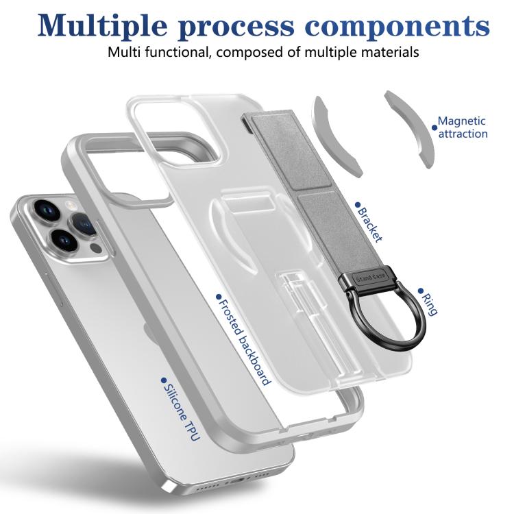 For iPhone 13 Pro Max Skin-Friendly D-Ring Holder Magnetic Shockproof Phone Case