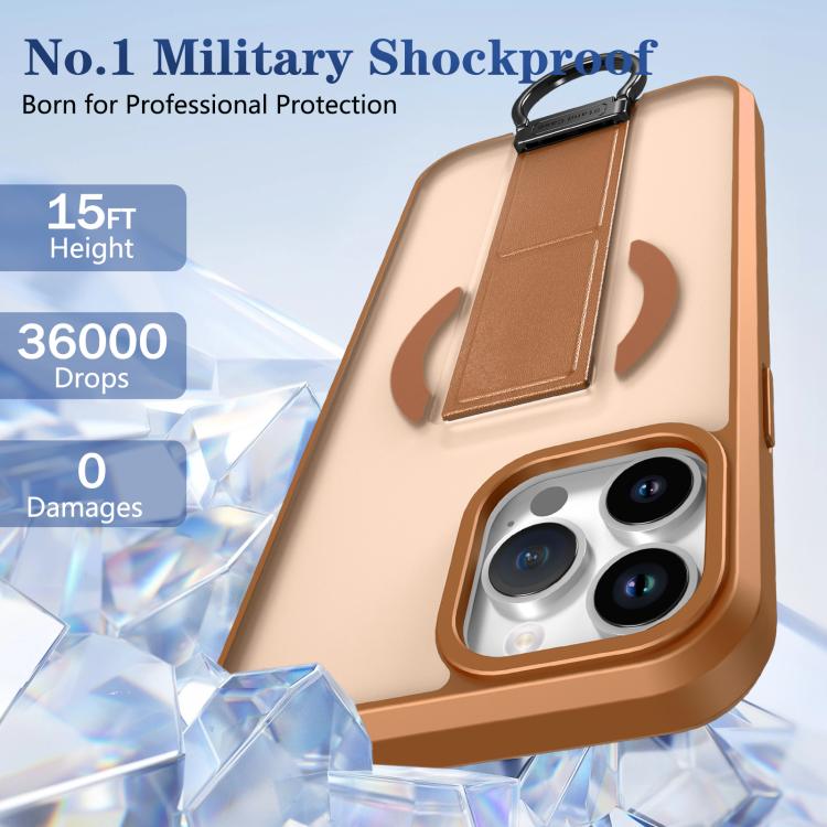 For iPhone 13 Pro Max Skin-Friendly D-Ring Holder Magnetic Shockproof Phone Case