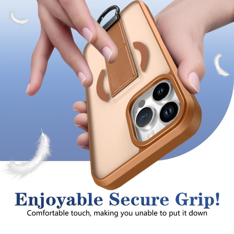 For iPhone 13 Pro Max Skin-Friendly D-Ring Holder Magnetic Shockproof Phone Case
