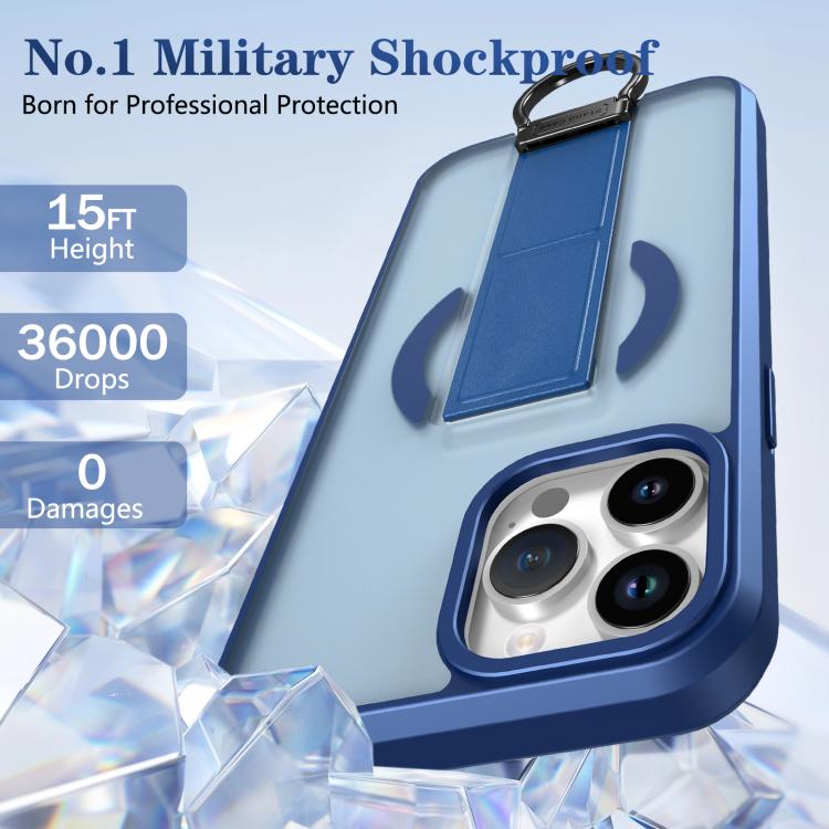For iPhone 13 Pro Max Skin-Friendly D-Ring Holder Magnetic Shockproof Phone Case