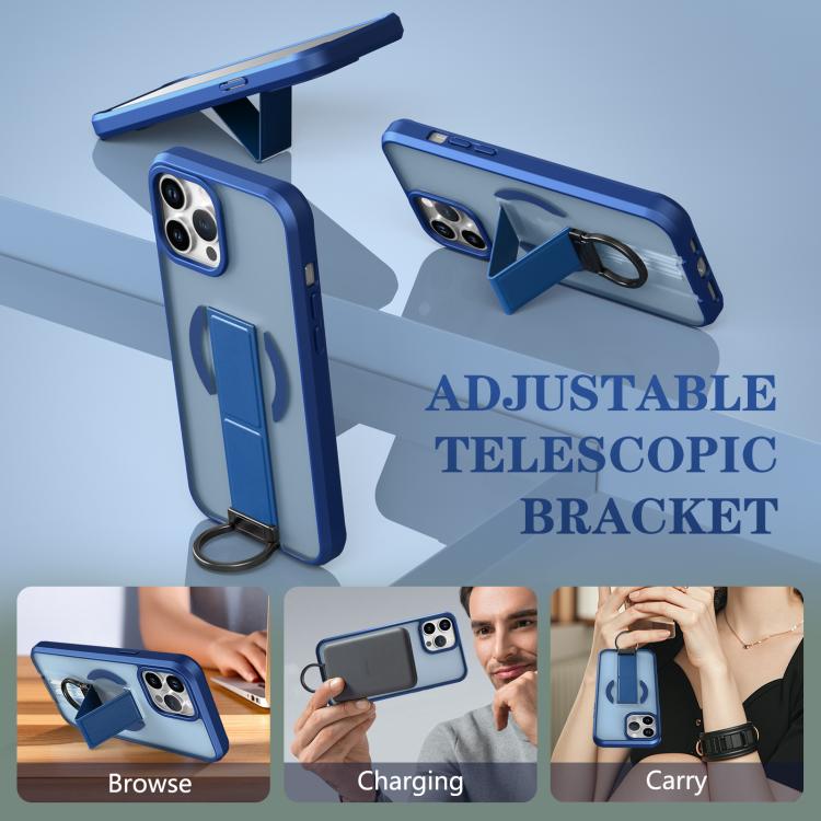 For iPhone 13 Pro Max Skin-Friendly D-Ring Holder Magnetic Shockproof Phone Case