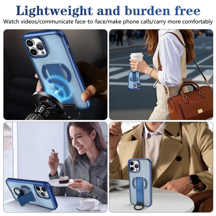 For iPhone 13 Pro Max Skin-Friendly D-Ring Holder Magnetic Shockproof Phone Case