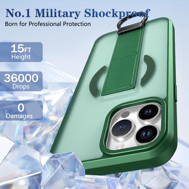 For iPhone 13 Pro Max Skin-Friendly D-Ring Holder Magnetic Shockproof Phone Case