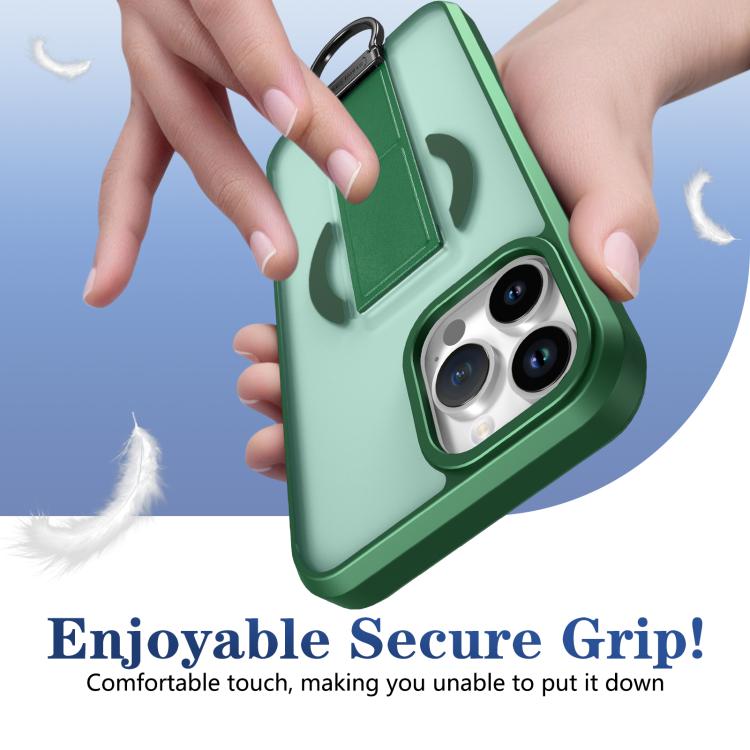 For iPhone 13 Pro Max Skin-Friendly D-Ring Holder Magnetic Shockproof Phone Case