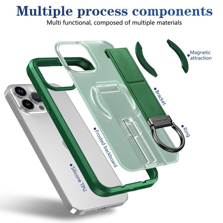 For iPhone 13 Pro Max Skin-Friendly D-Ring Holder Magnetic Shockproof Phone Case