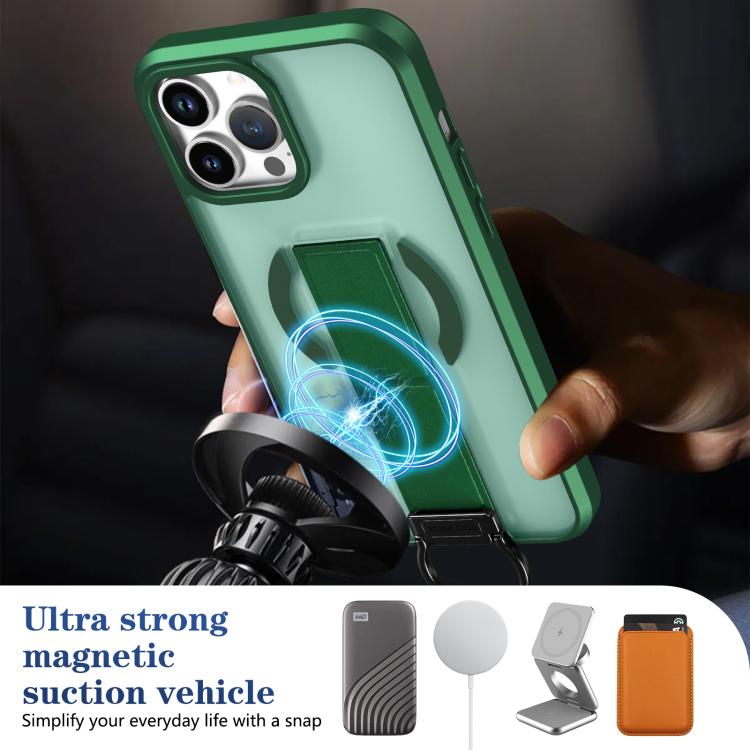 For iPhone 13 Pro Max Skin-Friendly D-Ring Holder Magnetic Shockproof Phone Case