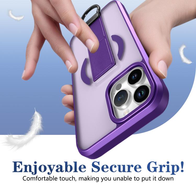 For iPhone 13 Pro Max Skin-Friendly D-Ring Holder Magnetic Shockproof Phone Case
