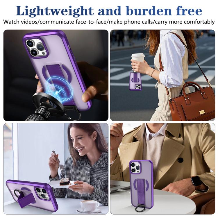 For iPhone 13 Pro Max Skin-Friendly D-Ring Holder Magnetic Shockproof Phone Case