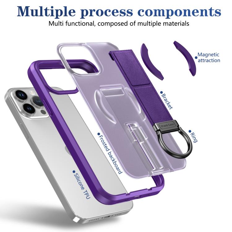 For iPhone 13 Pro Max Skin-Friendly D-Ring Holder Magnetic Shockproof Phone Case