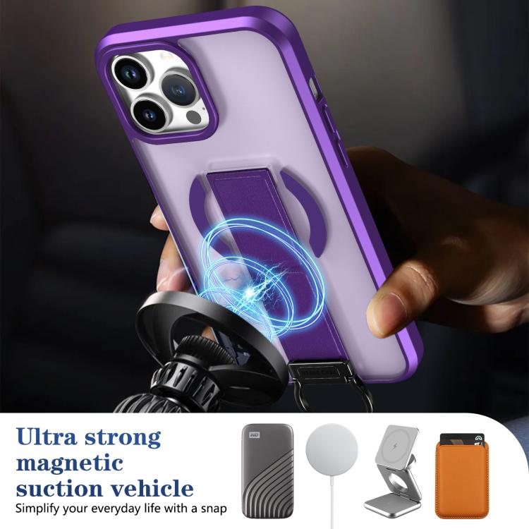 For iPhone 13 Pro Max Skin-Friendly D-Ring Holder Magnetic Shockproof Phone Case
