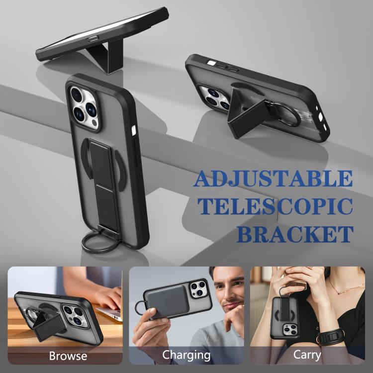 For iPhone 13 Pro Skin-Friendly D-Ring Holder Magnetic Shockproof Phone Case