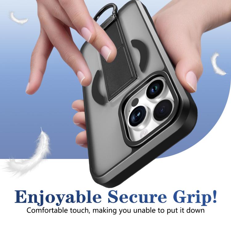 For iPhone 13 Pro Skin-Friendly D-Ring Holder Magnetic Shockproof Phone Case
