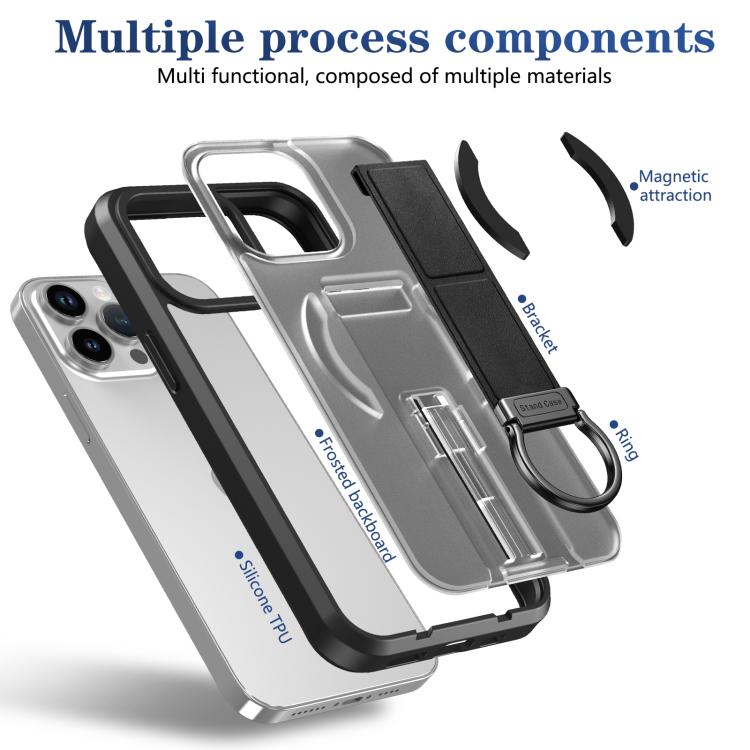 For iPhone 13 Pro Skin-Friendly D-Ring Holder Magnetic Shockproof Phone Case
