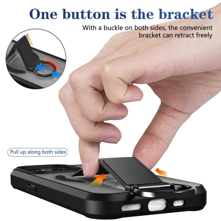 For iPhone 13 Pro Skin-Friendly D-Ring Holder Magnetic Shockproof Phone Case