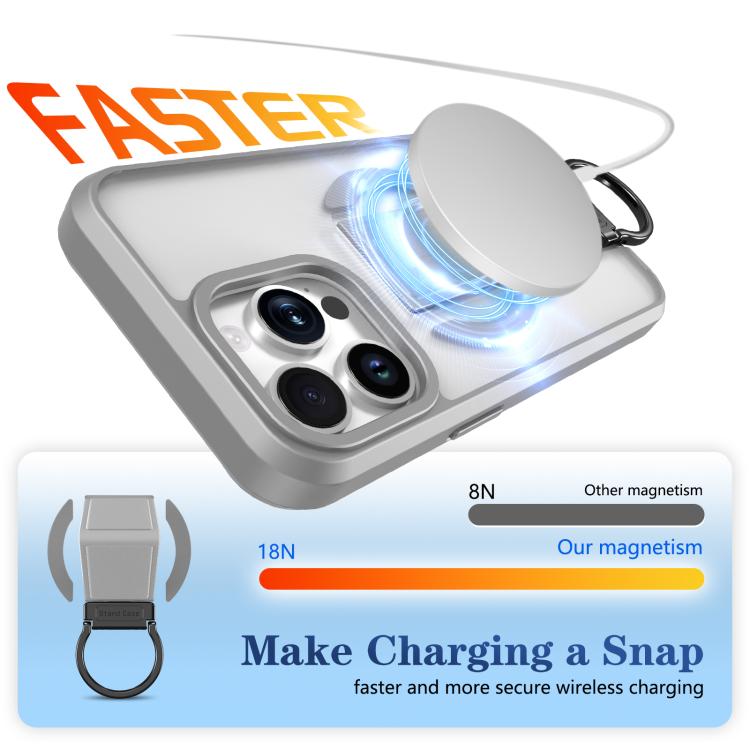 For iPhone 13 Pro Skin-Friendly D-Ring Holder Magnetic Shockproof Phone Case