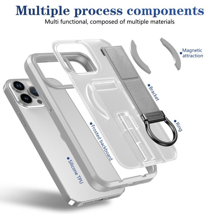 For iPhone 13 Pro Skin-Friendly D-Ring Holder Magnetic Shockproof Phone Case