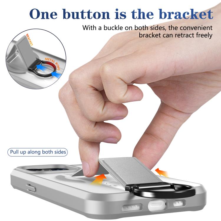 For iPhone 13 Pro Skin-Friendly D-Ring Holder Magnetic Shockproof Phone Case