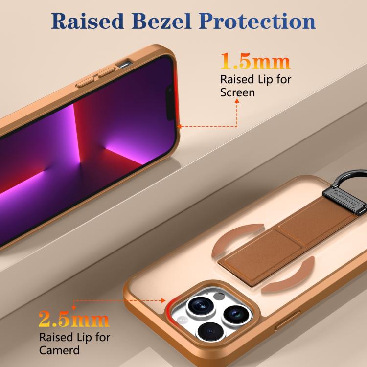For iPhone 13 Pro Skin-Friendly D-Ring Holder Magnetic Shockproof Phone Case