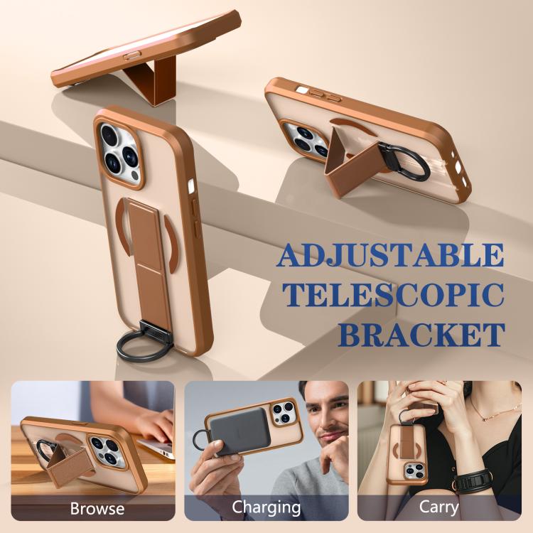 For iPhone 13 Pro Skin-Friendly D-Ring Holder Magnetic Shockproof Phone Case