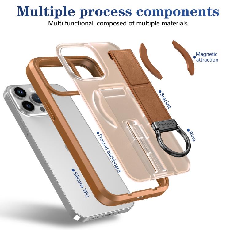 For iPhone 13 Pro Skin-Friendly D-Ring Holder Magnetic Shockproof Phone Case