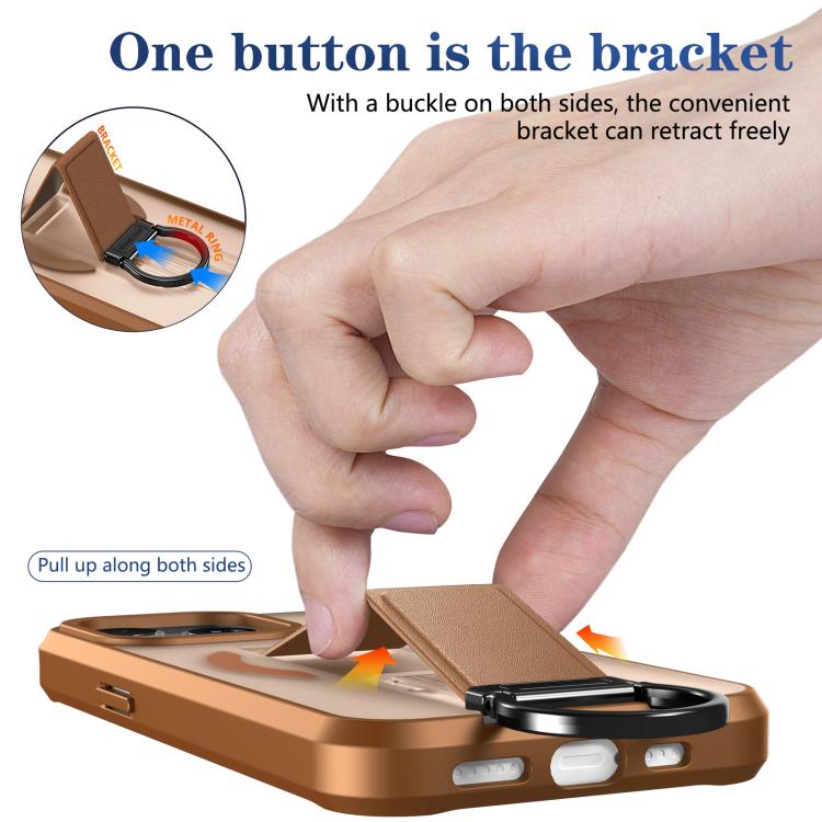 For iPhone 13 Pro Skin-Friendly D-Ring Holder Magnetic Shockproof Phone Case