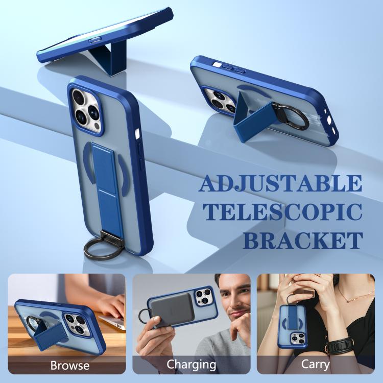 For iPhone 13 Pro Skin-Friendly D-Ring Holder Magnetic Shockproof Phone Case