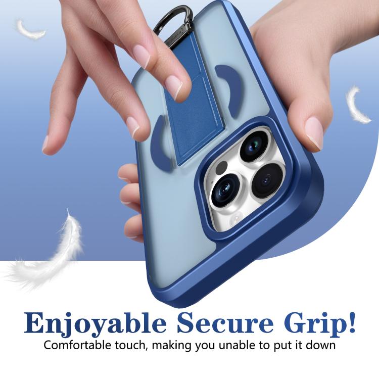 For iPhone 13 Pro Skin-Friendly D-Ring Holder Magnetic Shockproof Phone Case