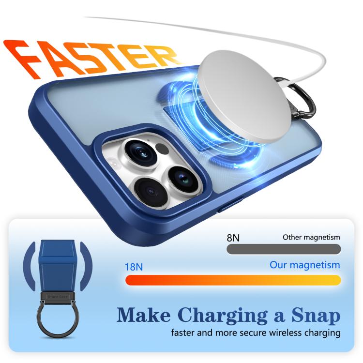 For iPhone 13 Pro Skin-Friendly D-Ring Holder Magnetic Shockproof Phone Case