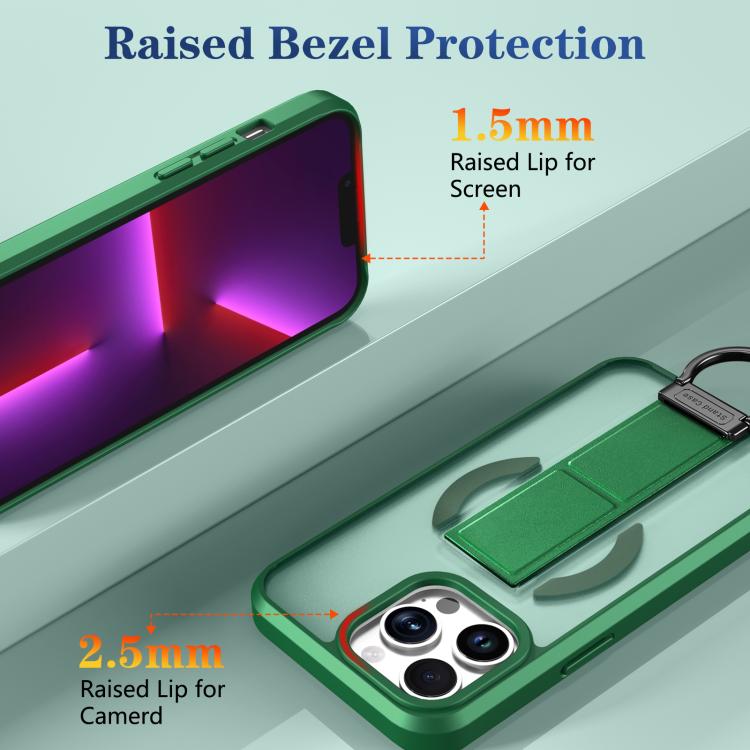 For iPhone 13 Pro Skin-Friendly D-Ring Holder Magnetic Shockproof Phone Case