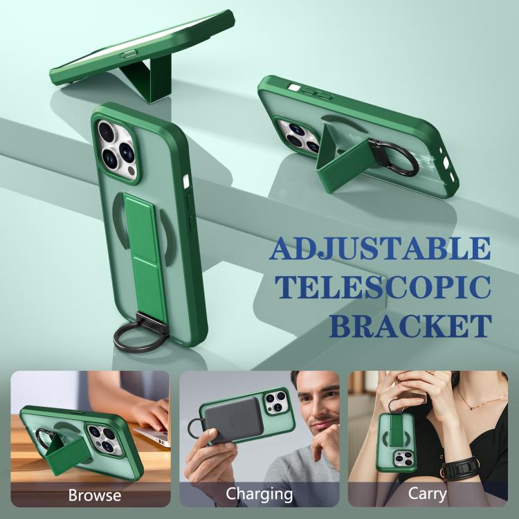 For iPhone 13 Pro Skin-Friendly D-Ring Holder Magnetic Shockproof Phone Case