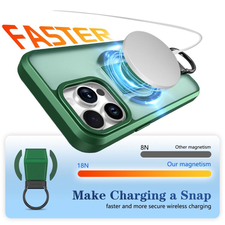 For iPhone 13 Pro Skin-Friendly D-Ring Holder Magnetic Shockproof Phone Case