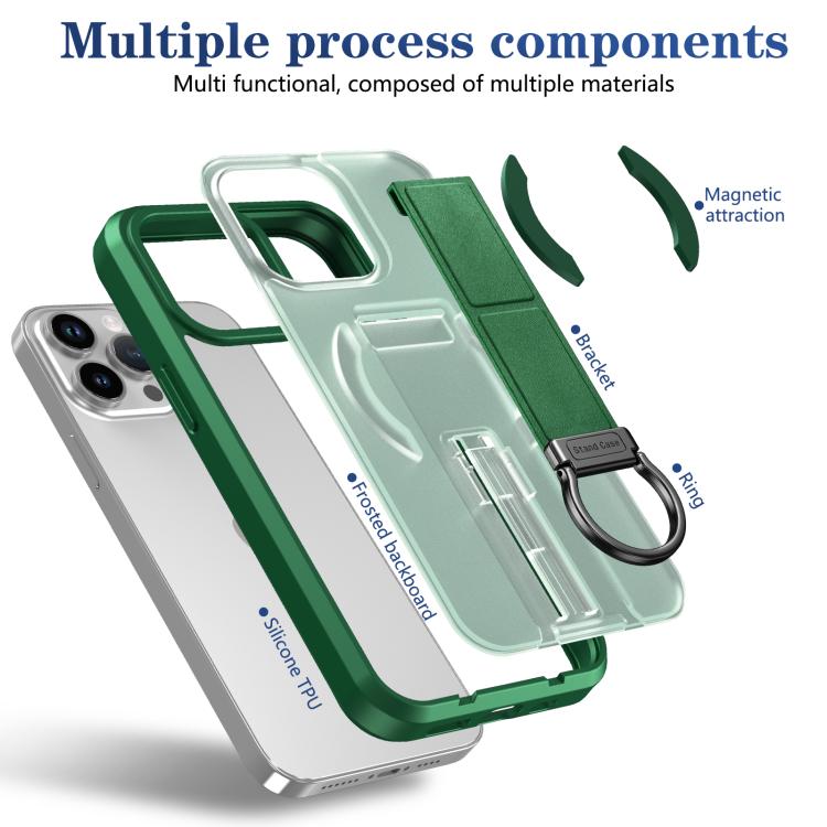 For iPhone 13 Pro Skin-Friendly D-Ring Holder Magnetic Shockproof Phone Case
