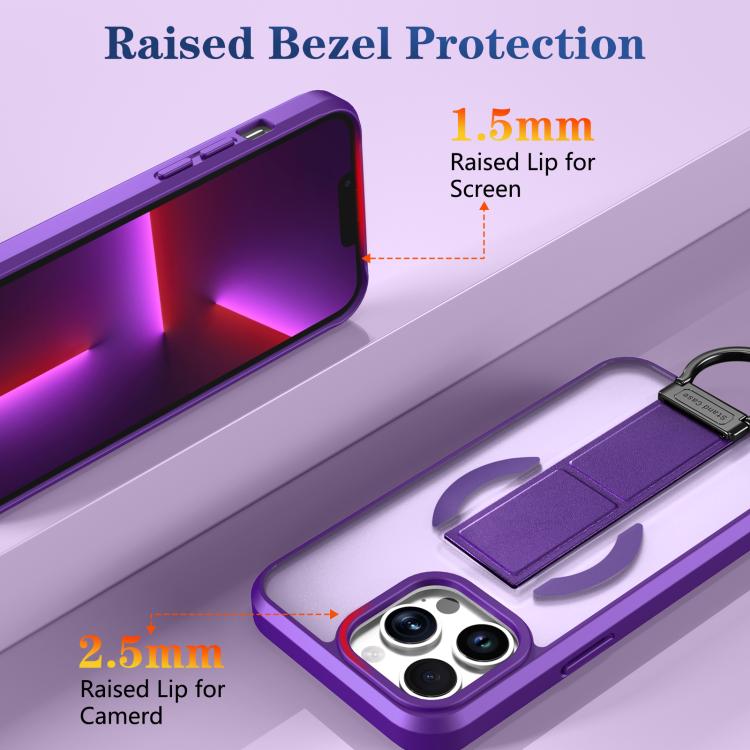 For iPhone 13 Pro Skin-Friendly D-Ring Holder Magnetic Shockproof Phone Case