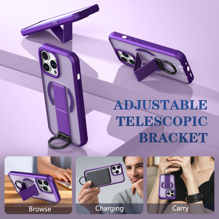 For iPhone 13 Pro Skin-Friendly D-Ring Holder Magnetic Shockproof Phone Case