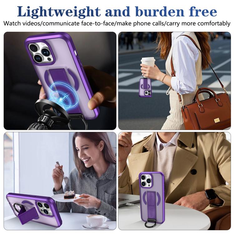 For iPhone 13 Pro Skin-Friendly D-Ring Holder Magnetic Shockproof Phone Case