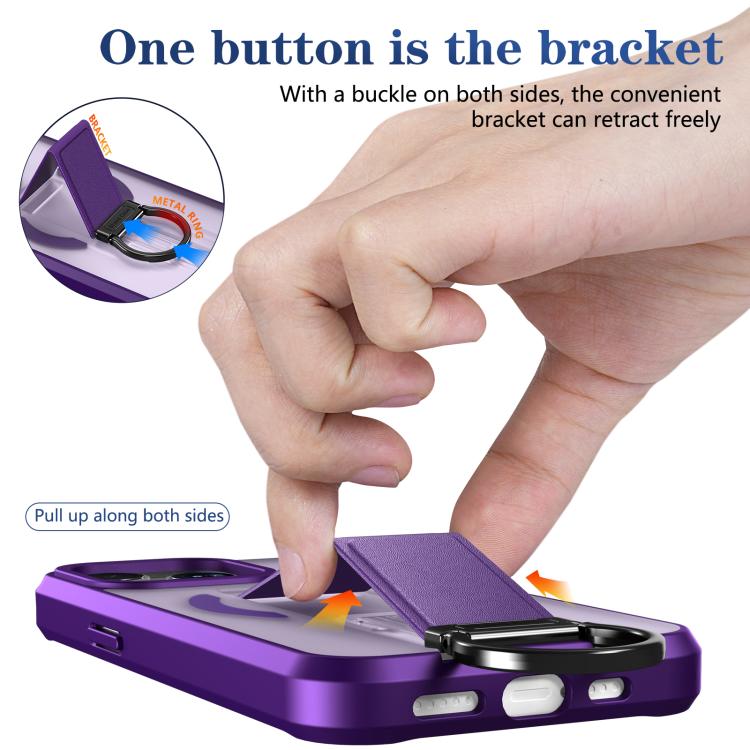 For iPhone 13 Pro Skin-Friendly D-Ring Holder Magnetic Shockproof Phone Case