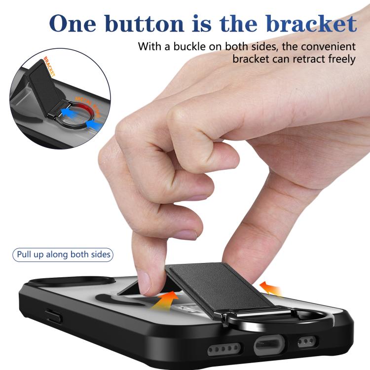 For iPhone 17e / 16e Skin-Friendly D-Ring Holder Magnetic Shockproof Phone Case