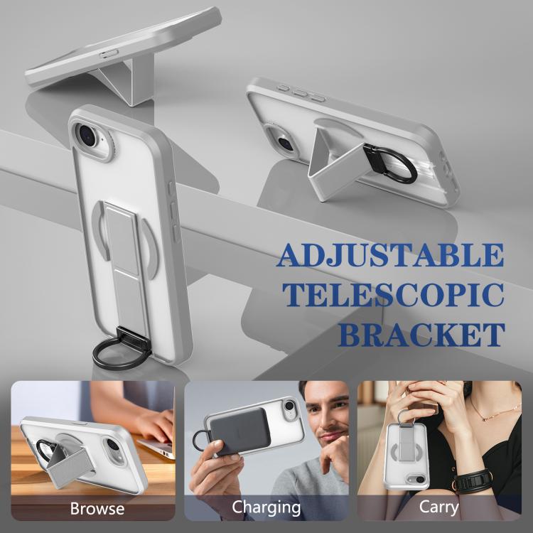 For iPhone 17e / 16e Skin-Friendly D-Ring Holder Magnetic Shockproof Phone Case