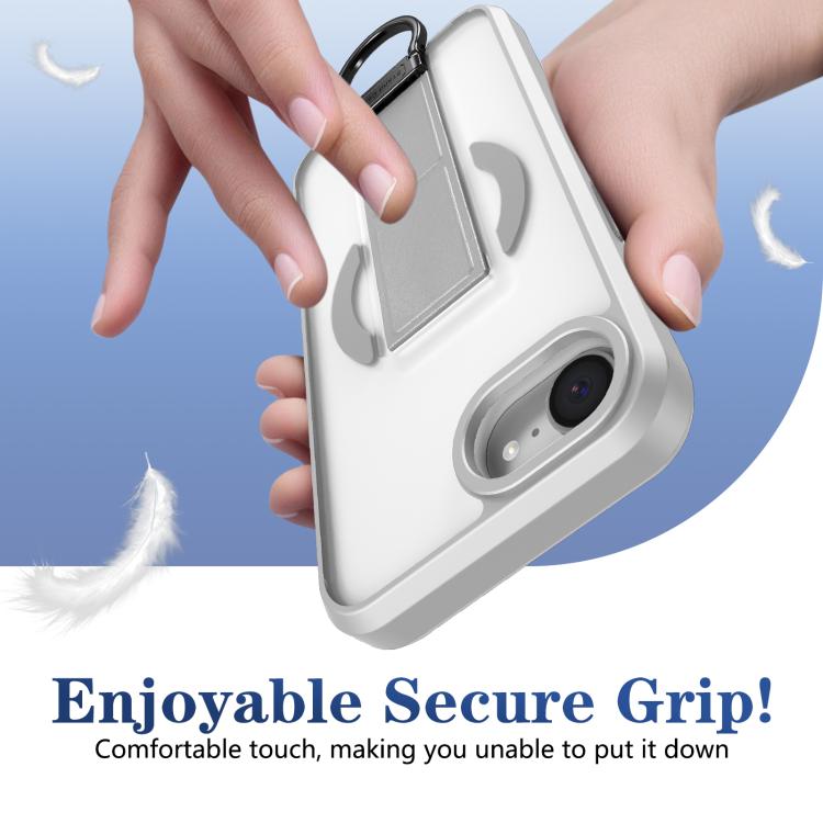 For iPhone 17e / 16e Skin-Friendly D-Ring Holder Magnetic Shockproof Phone Case
