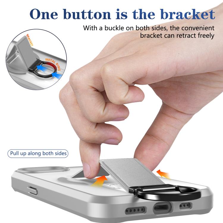 For iPhone 17e / 16e Skin-Friendly D-Ring Holder Magnetic Shockproof Phone Case
