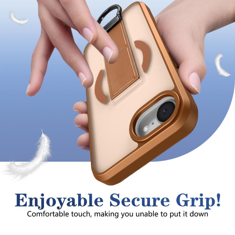 For iPhone 17e / 16e Skin-Friendly D-Ring Holder Magnetic Shockproof Phone Case