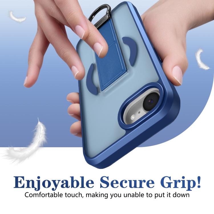 For iPhone 17e / 16e Skin-Friendly D-Ring Holder Magnetic Shockproof Phone Case