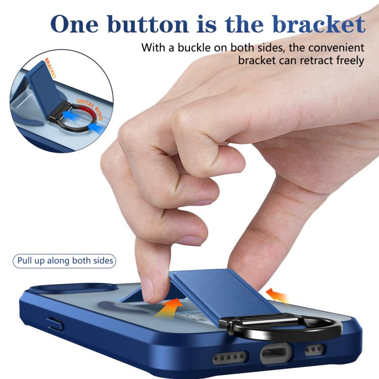 For iPhone 17e / 16e Skin-Friendly D-Ring Holder Magnetic Shockproof Phone Case