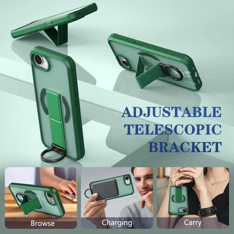 For iPhone 17e / 16e Skin-Friendly D-Ring Holder Magnetic Shockproof Phone Case