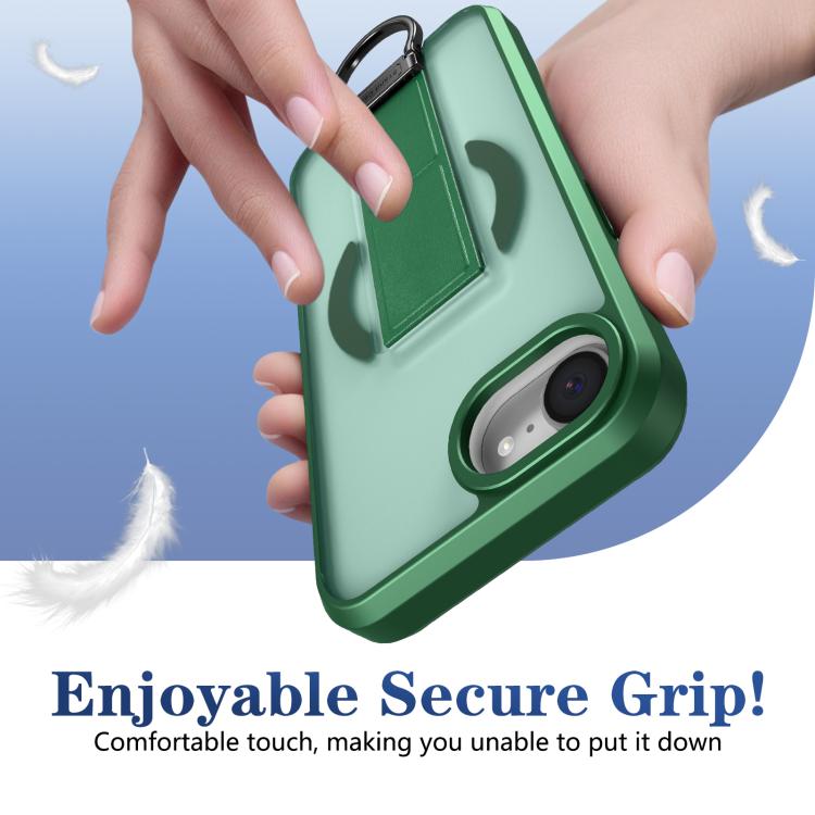 For iPhone 17e / 16e Skin-Friendly D-Ring Holder Magnetic Shockproof Phone Case