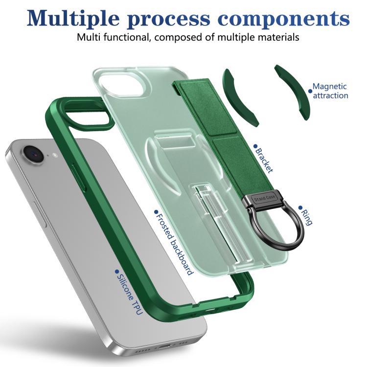 For iPhone 17e / 16e Skin-Friendly D-Ring Holder Magnetic Shockproof Phone Case