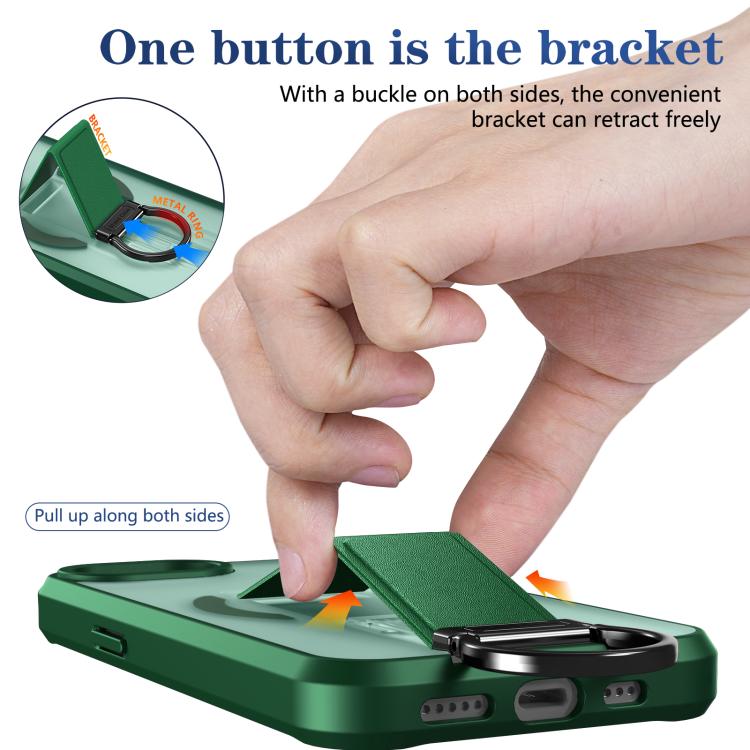 For iPhone 17e / 16e Skin-Friendly D-Ring Holder Magnetic Shockproof Phone Case