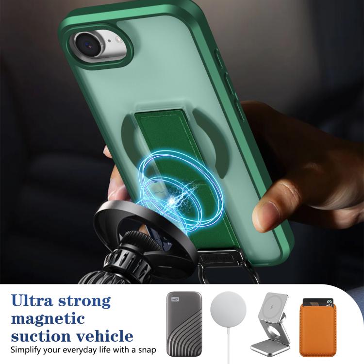 For iPhone 17e / 16e Skin-Friendly D-Ring Holder Magnetic Shockproof Phone Case